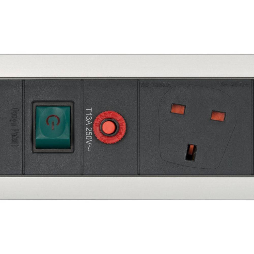 Brennenstuhl Alu-Line Extension Lead 4 Way 3M