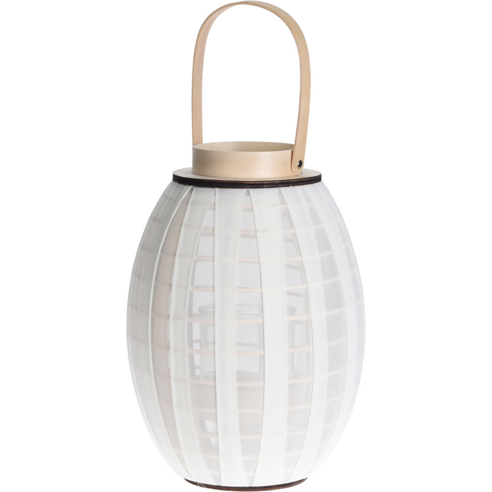 فانوس حامل شمعة 27 × 40 سم لون ابيض