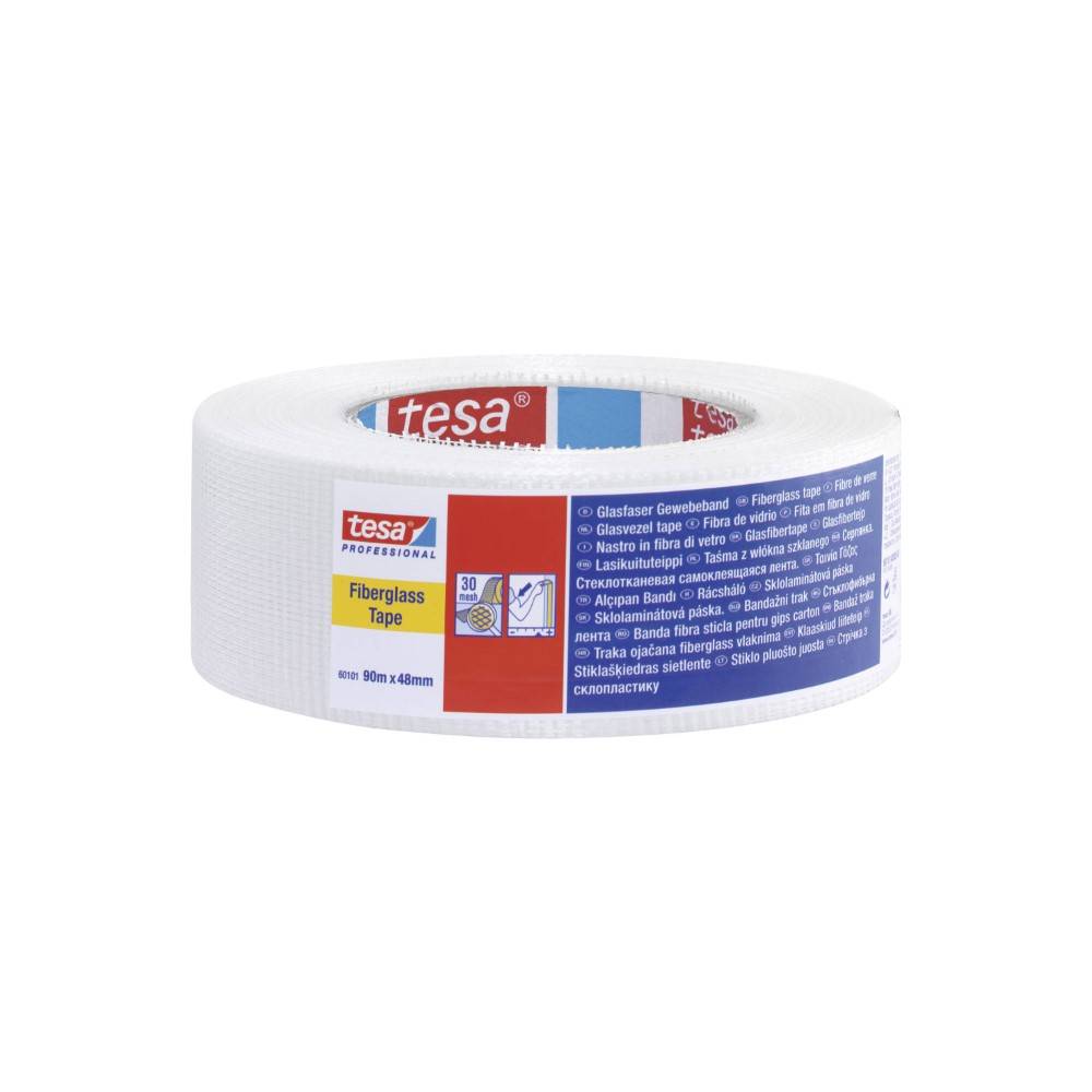 Tesa Fibreglass Tape White 90M : 48Mm