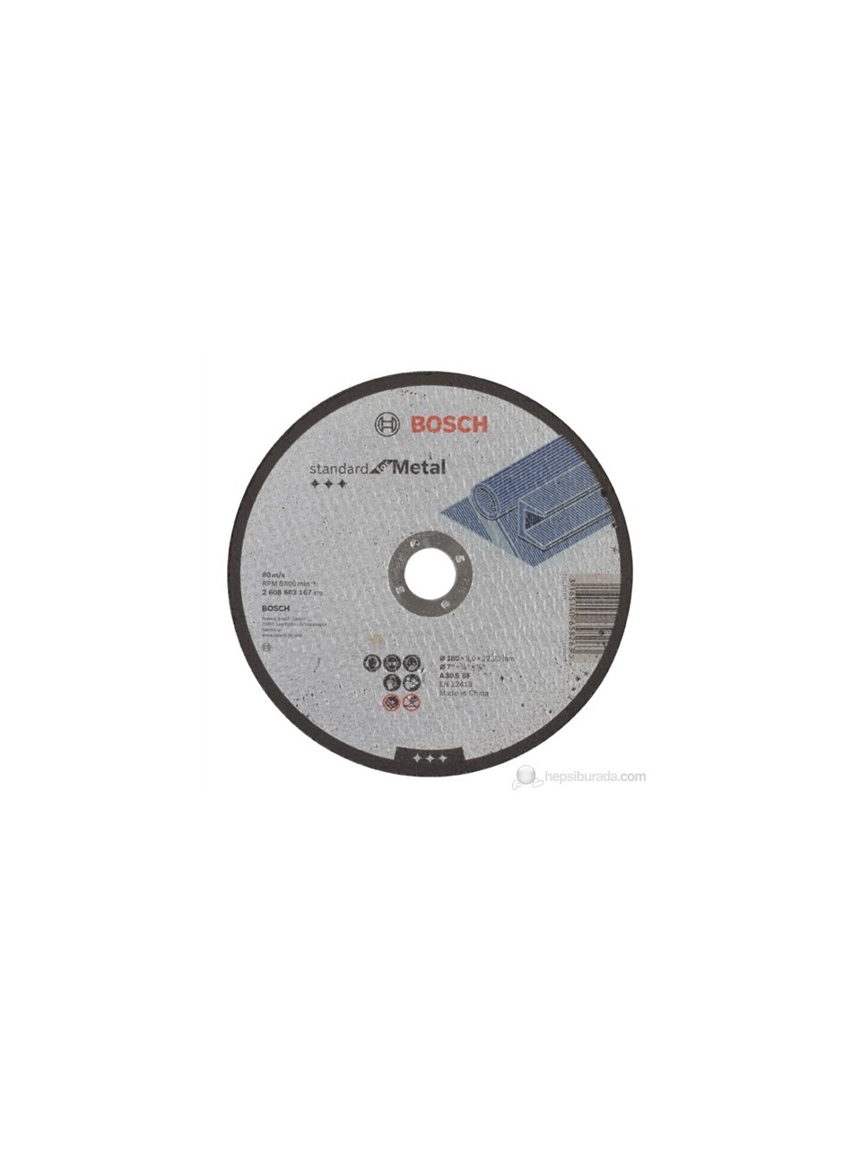 Bosch Steel Cutting Disc 180 mm - 2608619769