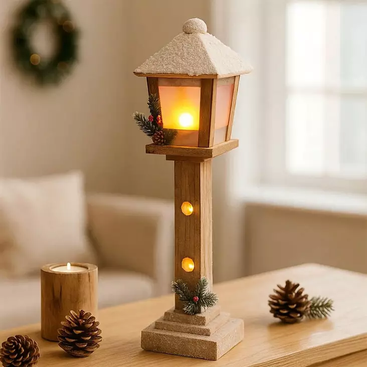 Koopman Decorative Street Lamp 25 Cm; Brown - ACW008000