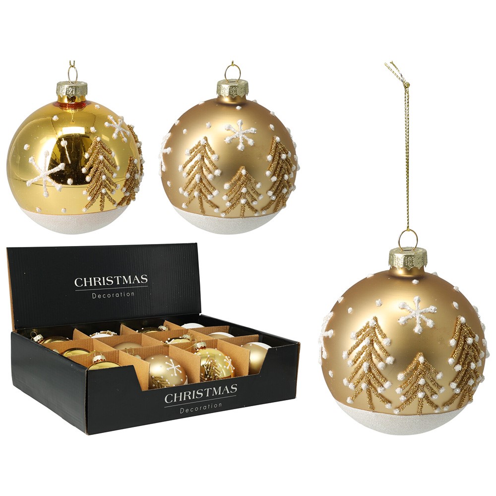 زينة عيد الميلاد 80 مم؛ ذهبي - ABR220650
