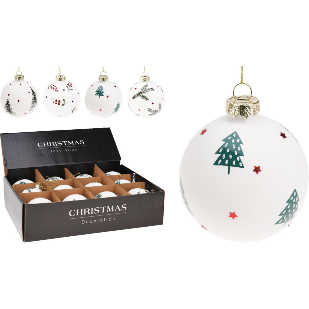 Koopman Xmas Hang Deco 8 Cm; White - ABT400130