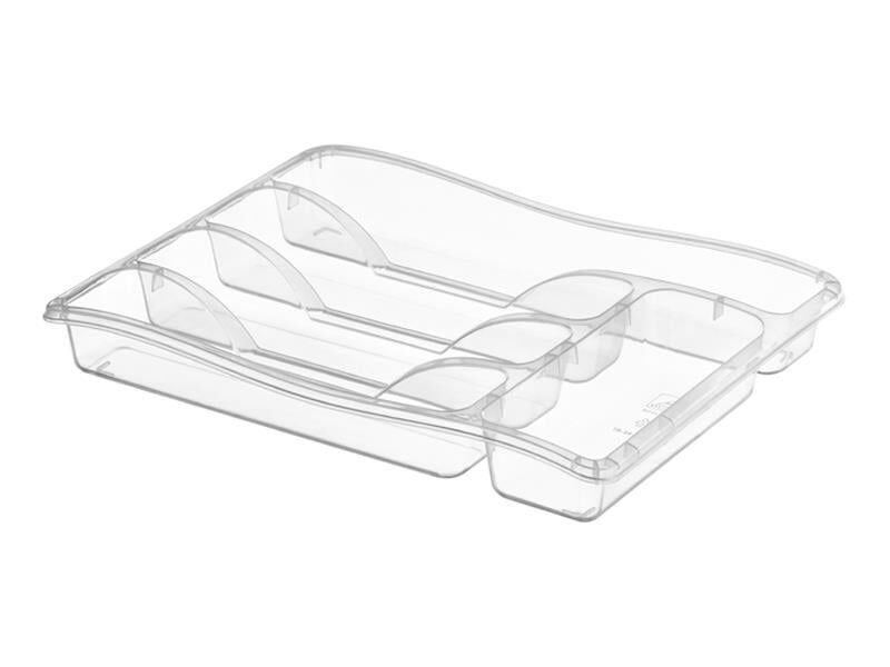 Medium Size Transparent Color Cutlery Tray (754)