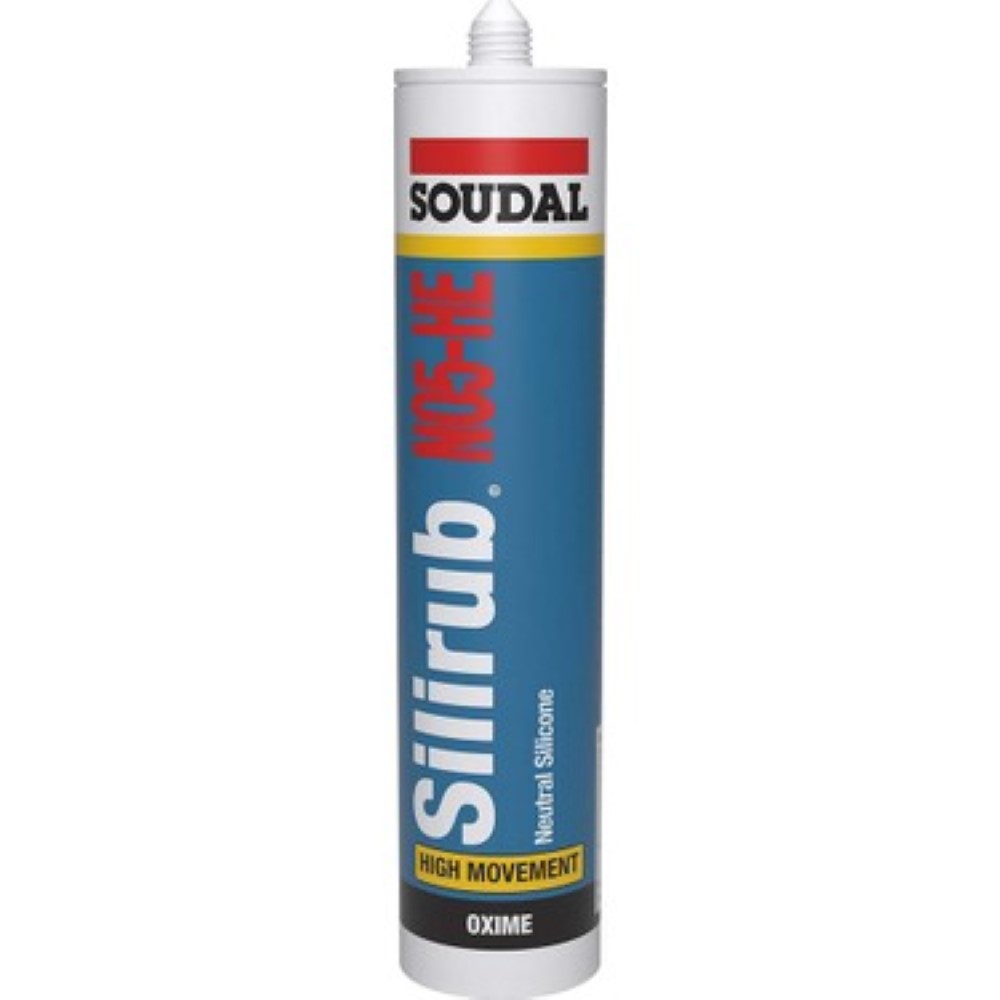 Soudal Silirub No5-He Neutral Exterior Silicone 300 ml - White